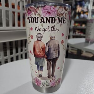 20 Oz Insulated Tumbler with Inspirational Husband And Wife, Brand New